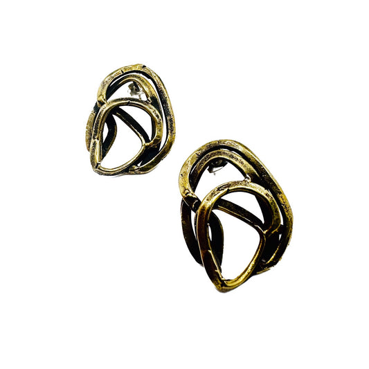 ARTIZ | ‘Abstract Earrings’ | Bronze studs