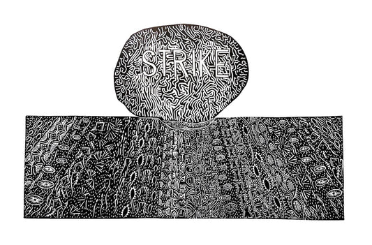 ROBERT TOMMY PAU | 'Strike' | 2021 | Linocut print