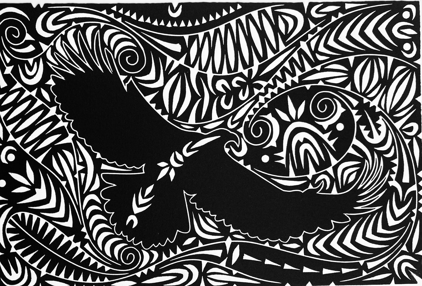 BRIAN ROBINSON | 'Soaring on the South-Easterly' | Linocut Print