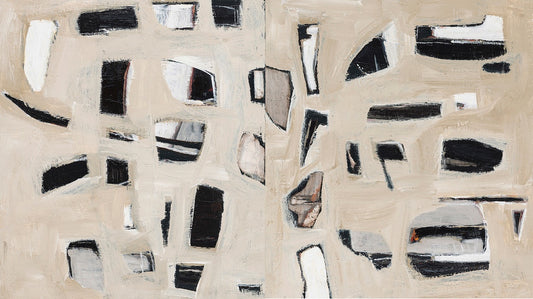 CLAUDINE MARZIK | 'Undara Painting 70' | Acrylic on canvas / diptych