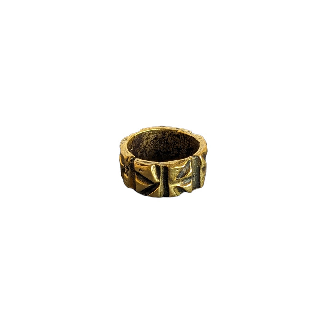 ARTIZ | ‘Carved Bronze Ring’ | Thick / bronze