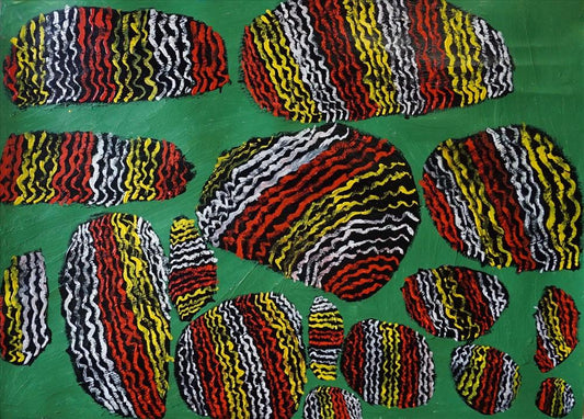 ELLEN ROUGHSEY | 'The Rainbow Serpent Bones' | Painting / acrylic paint on paper