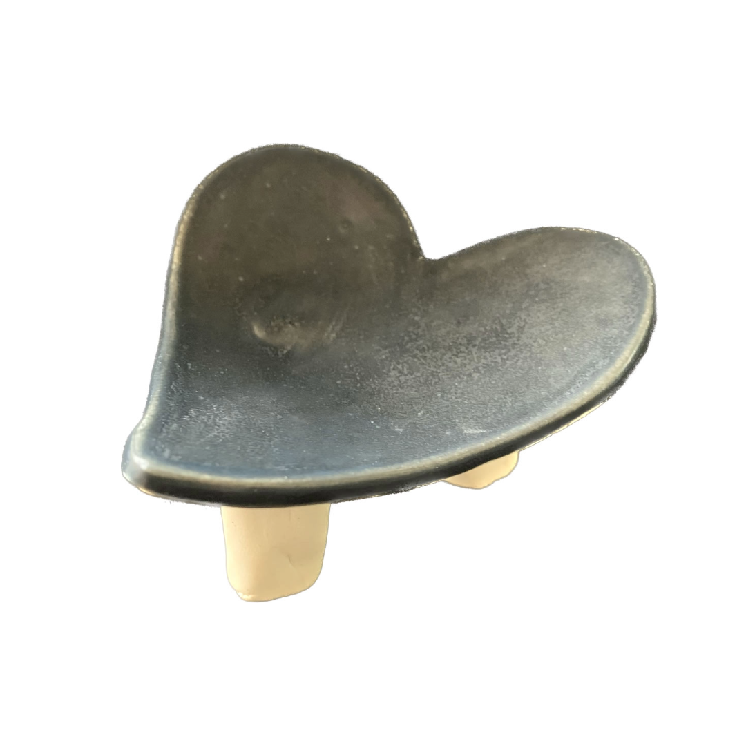 FLINTSTONE DESIGNS | ‘Dark Grey Heart Dish’ | Ceramic