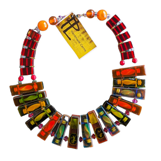 PAUL LESTER | 'Multicoloured Twist Necklace' | Mixed media / expoxy resin