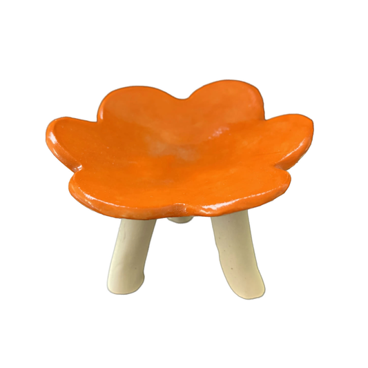 FLINTSTONE DESIGNS | ‘Orange Flower Dish’ | Ceramic