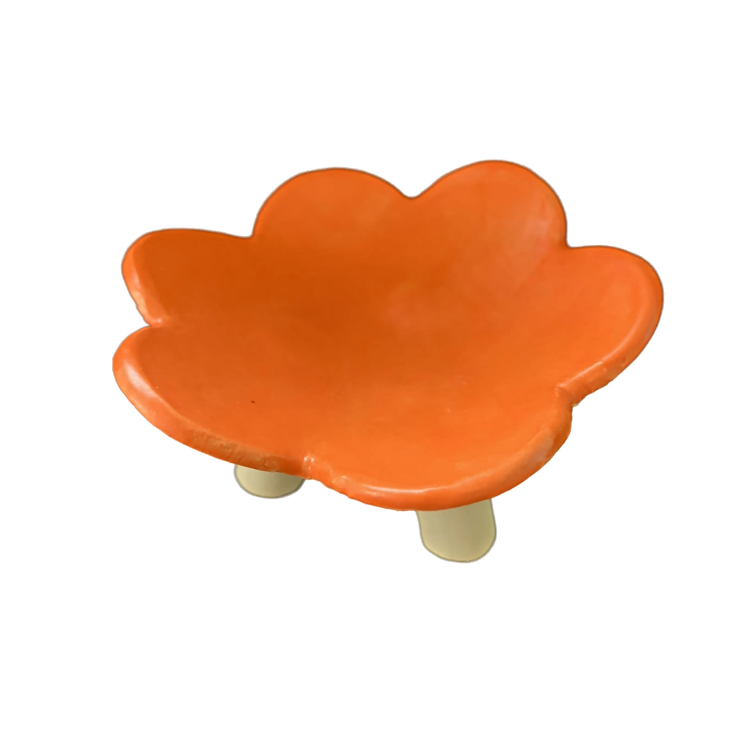 FLINTSTONE DESIGNS | ‘Orange Flower Dish (II)’ | Ceramic