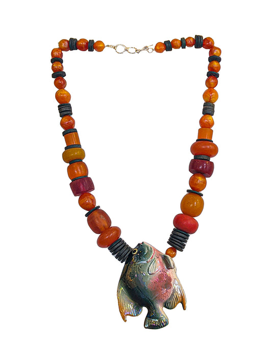 ED KOUMANS | 'Big Fish - Eclectic Necklace' | Mixed media / sterling silver