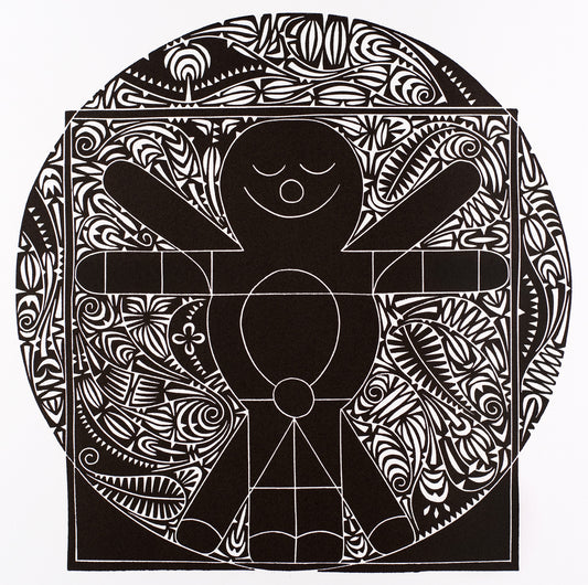 BRIAN ROBINSON | 'Not Quite Vitruvian' | Linocut