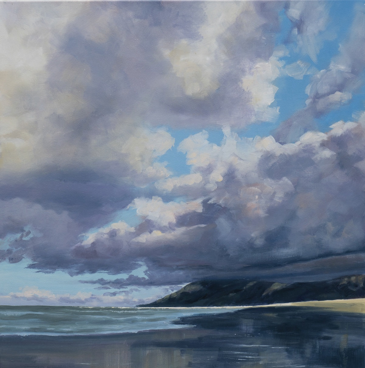 LOU DERRY | ‘Cool Morning, Wangetti Beach’ | Oil painting on canvas