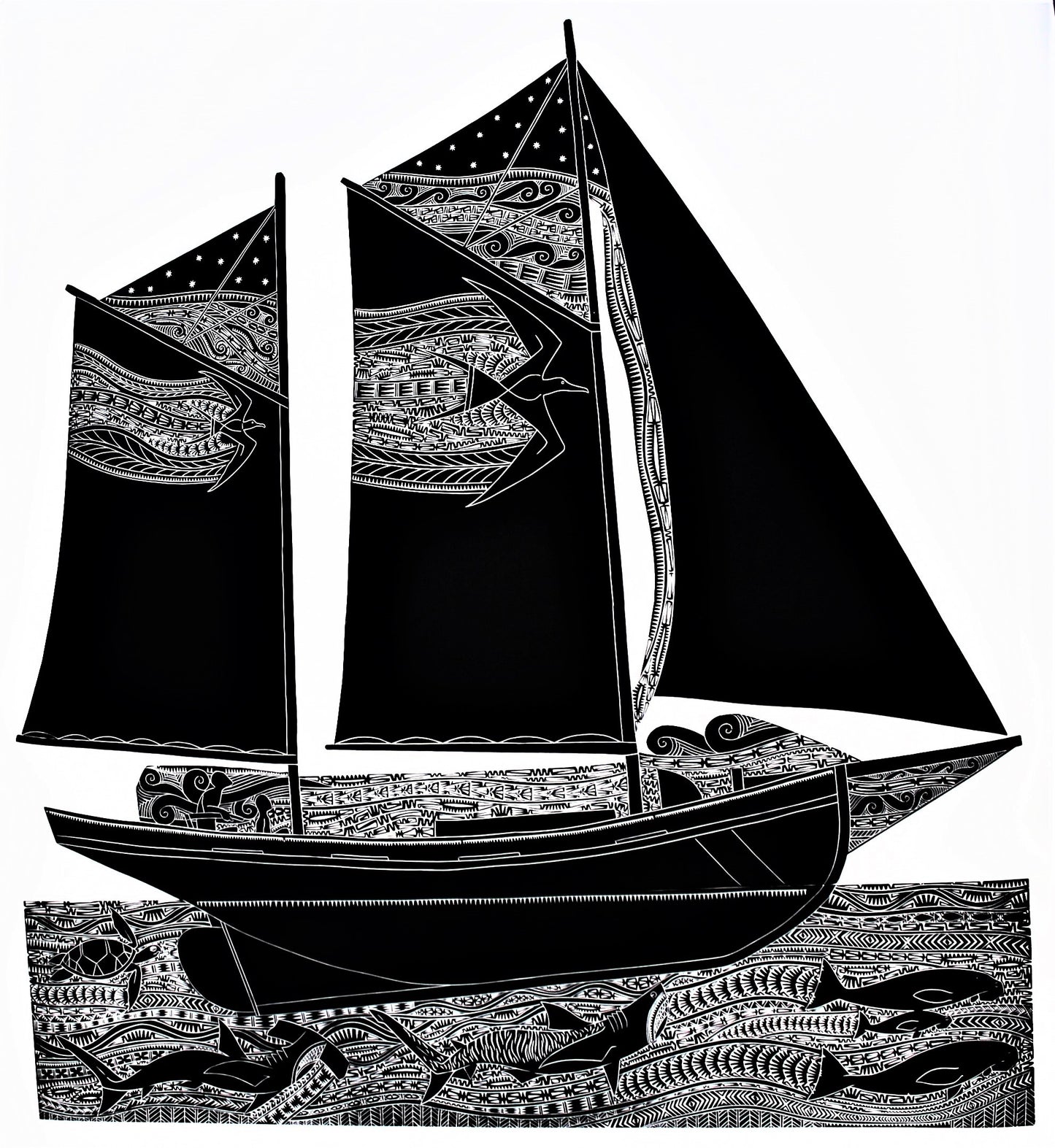 GLEN MACKIE | 'Coral Sea Dreaming' | Vinyl-cut relief print