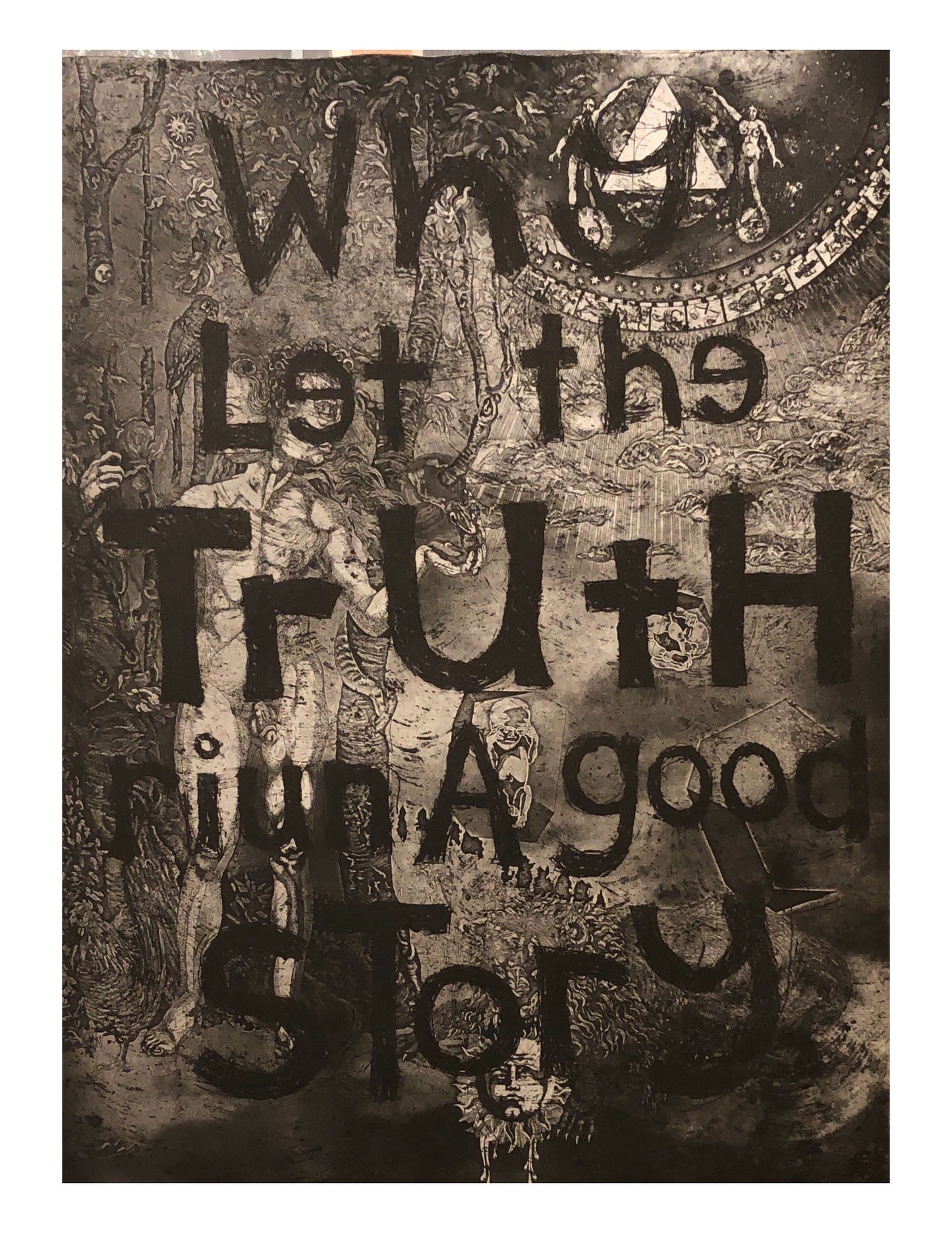 DARREN BLACKMAN + ELIZABETH HUNTER | 'Why Let The Truth Ruin A Good Story' | Etching