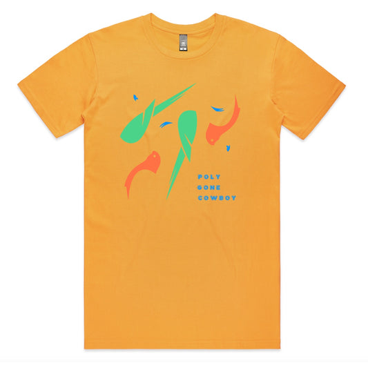 POLY GONE COWBOY | ‘Deconstructed Parrot’ T-shirt | Orange