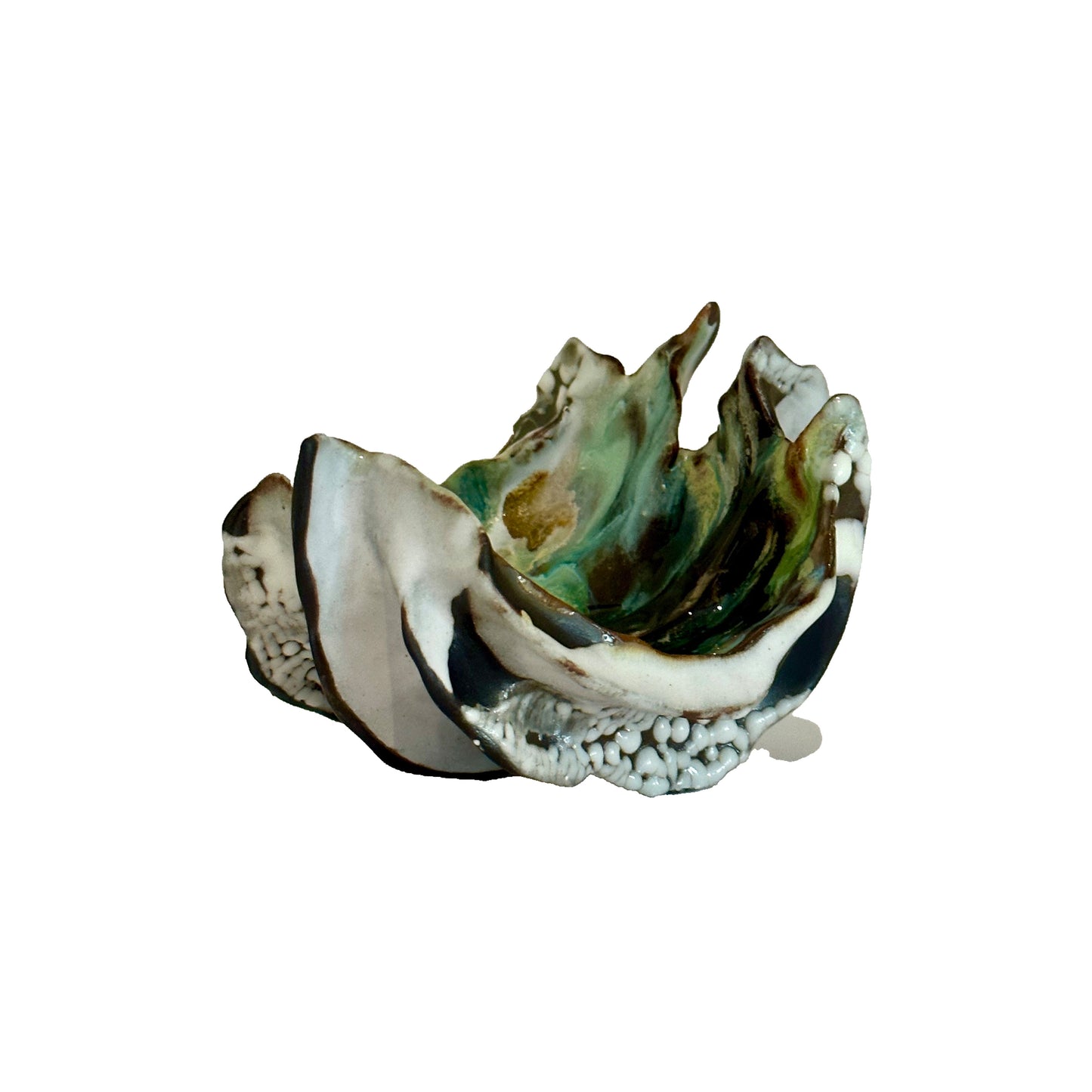 KIM NOLAN | '#2 Finned Coral' | Black clay / glaze / glass