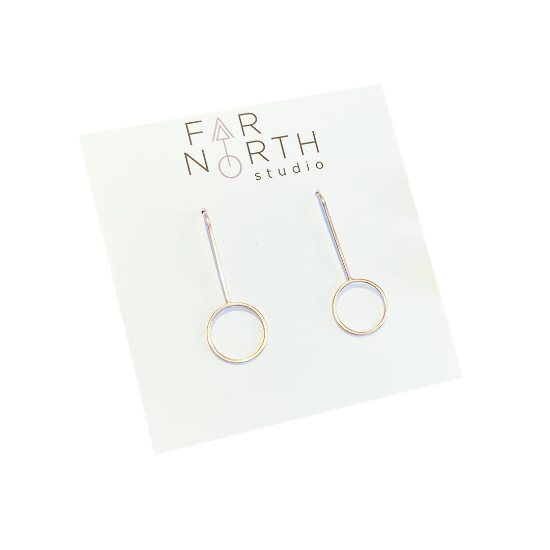 FAR NORTH STUDIO | 'Pendulum Earrings' | 24 kt rose gold plated sterling silver