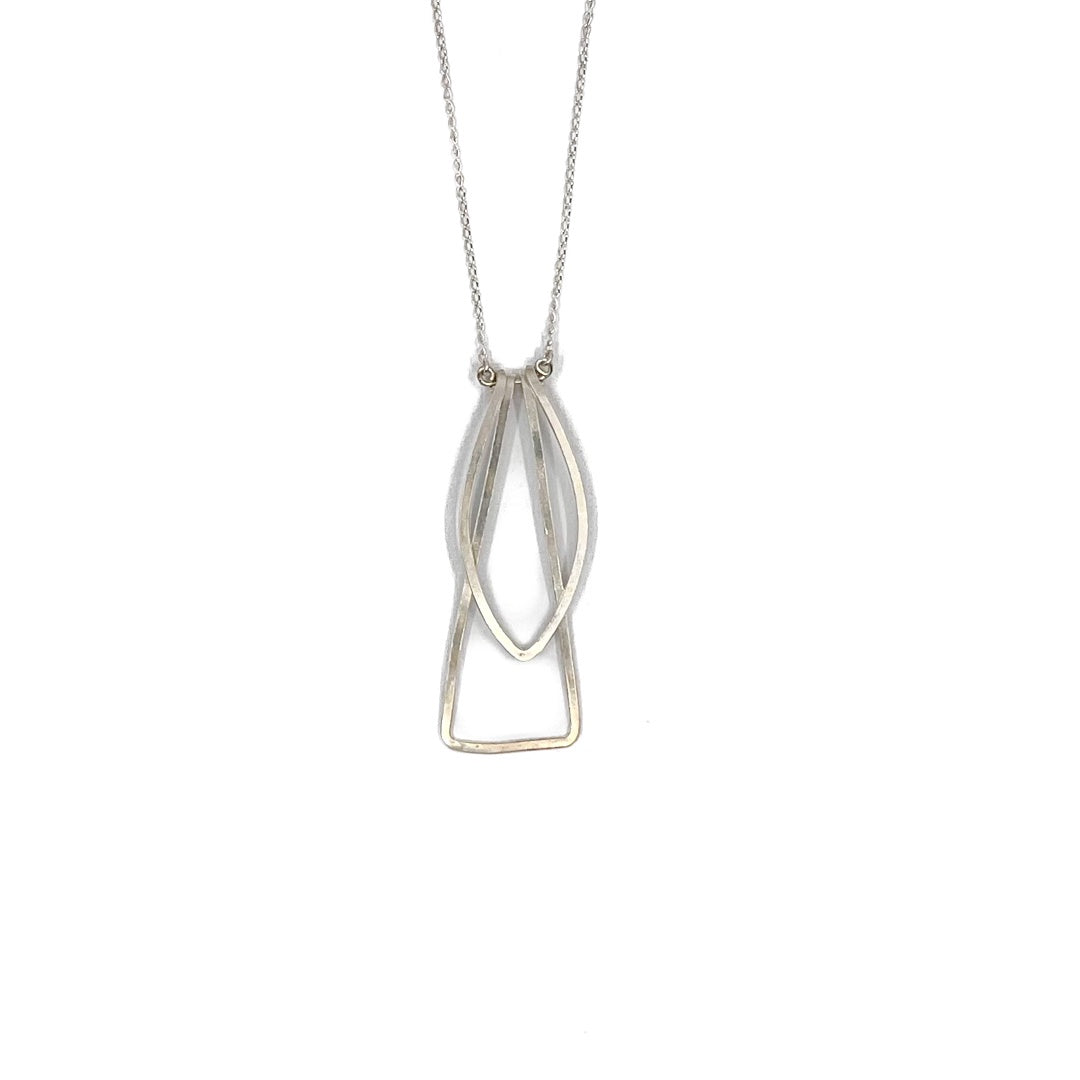 BREATH AND ESSENCE | 'Trinity Yoni Geometric pendant' | Sterling silver chain