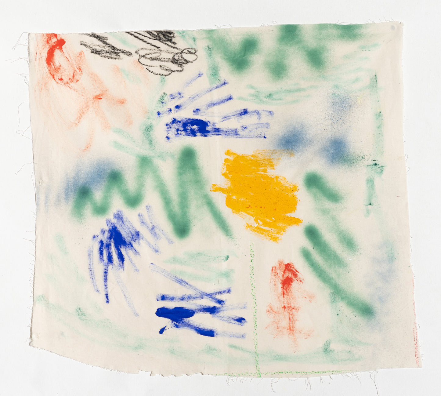 JOHN PAGNOZZI | 'Fiourri 2' | Acrylic, sand, spray paint and oil pastel on calico