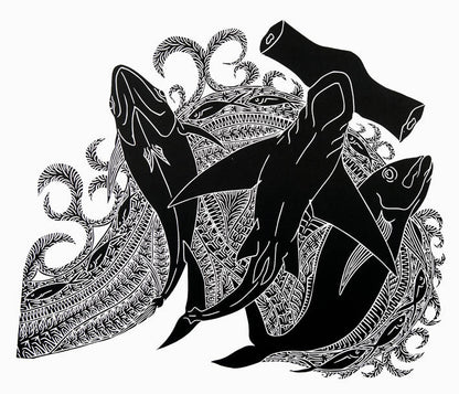 JOEL SAM | 'Predators' | Linoprint