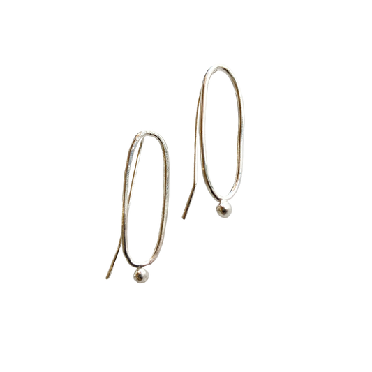 LOIS HAYES DESIGNS | 'Linear Form Collection: Long Stud Earrings’ | sterling silver