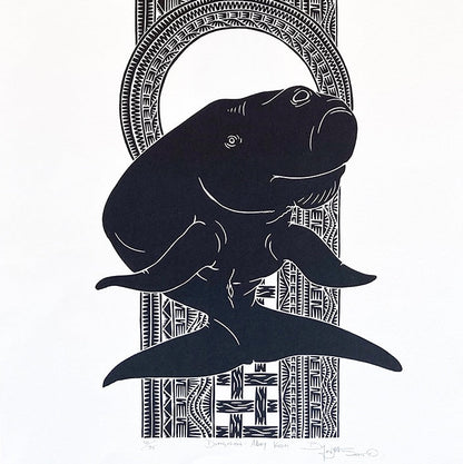 LAURIE NONA | 'Dungalaw Adhy Kissai' | Linocut Print