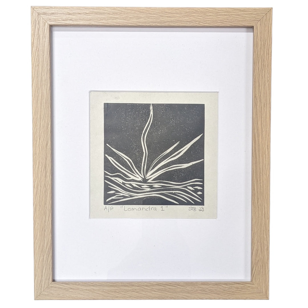 SHEILA BRIM | 'Lomandra I' | Linoleum print / framed