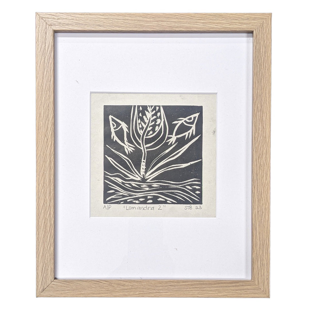 SHEILA BRIM | 'Lomandra II' | Linoleum print / framed