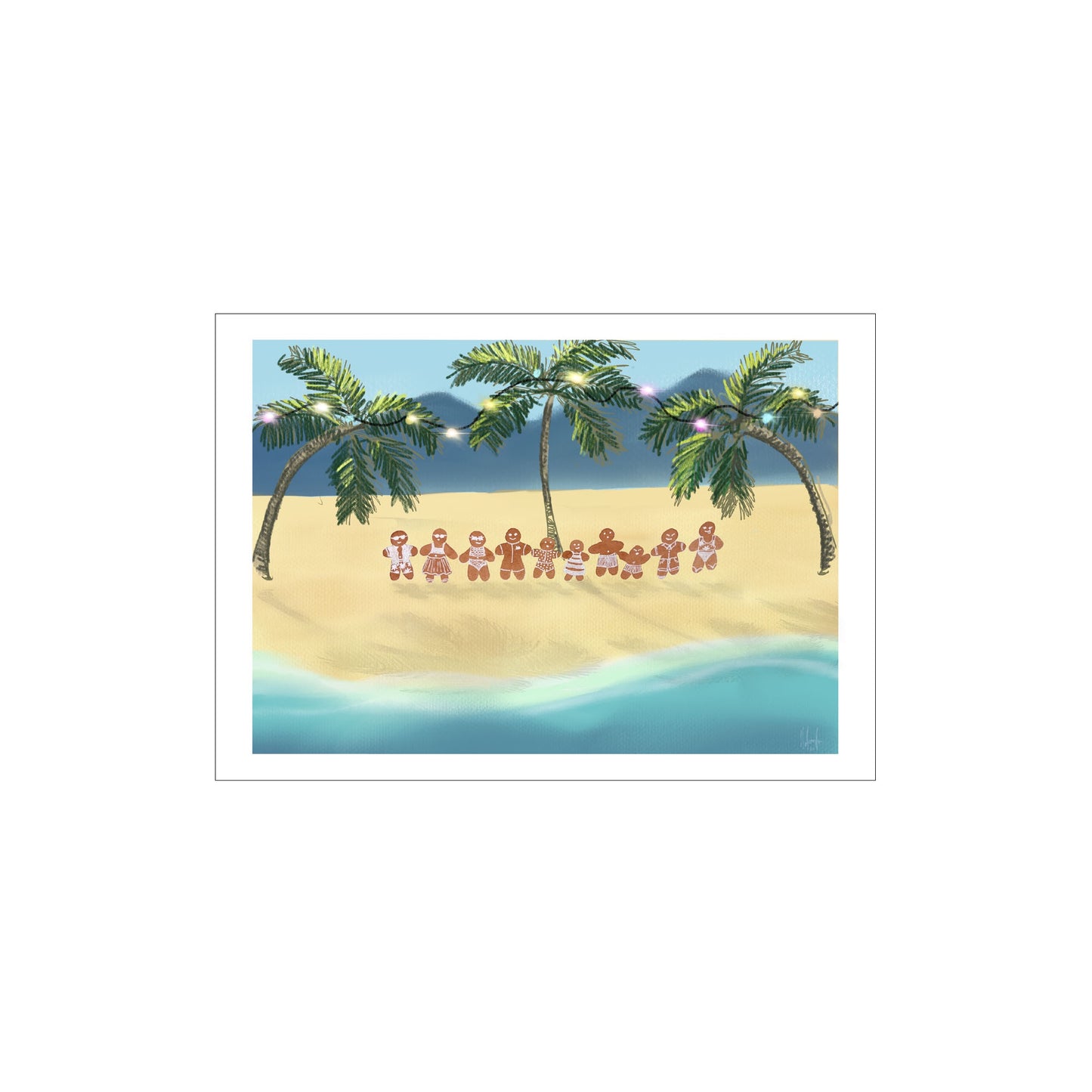 LITTLE GREEN BICYCLE | ‘Summer Gingerbread Peeps – Beach’ | Gift Card