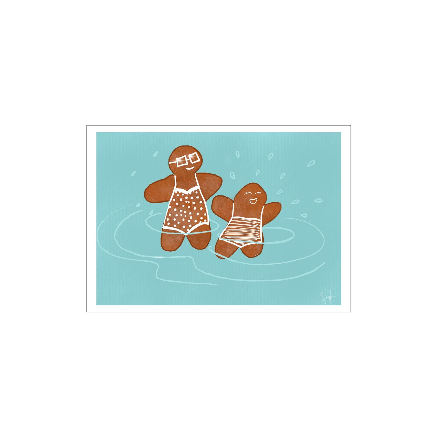 LITTLE GREEN BICYCLE | ‘Summer Gingerbread Peeps – Pool’ | Gift Card