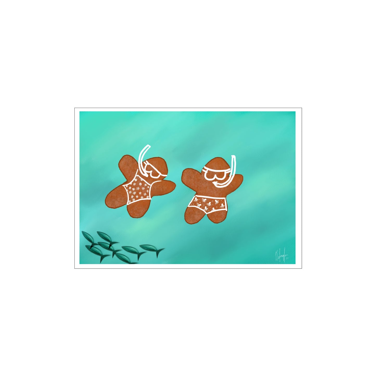 LITTLE GREEN BICYCLE | ‘Summer Gingerbread Peeps - Scuba’ | Gift Card