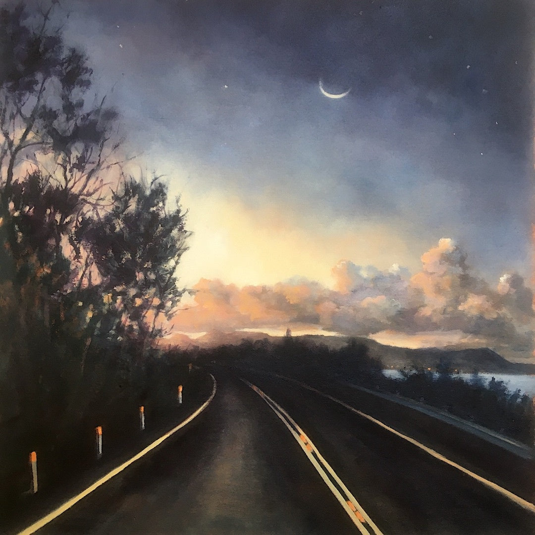 LOU DERRY | ‘New Moon Dusk’ | Oil painting on canvas