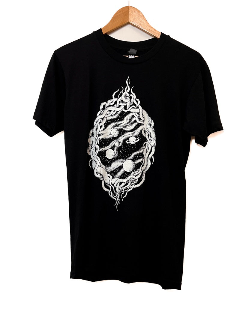 POLY GONE COWBOY | 'Space Tentacle T-shirt' by Seff Mudge | Black