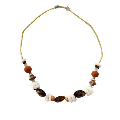 BUNDA ART | ‘Australia on a String - Barramundi scale collection (3)' | Necklace | Mixed media