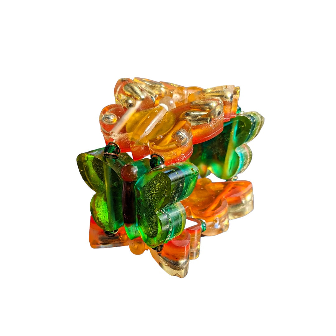 PAUL LESTER | 'Multicolor Butterfly Bracelet'| Mixed media / epoxy resin