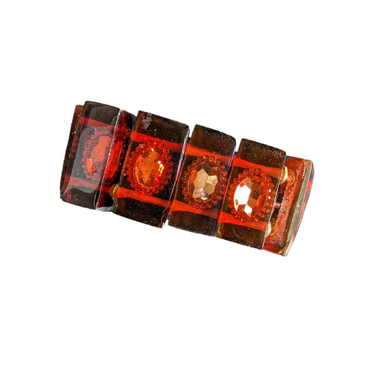 PAUL LESTER | 'Red Oval Diamante Bracelet' | Mixed media / epoxy resin