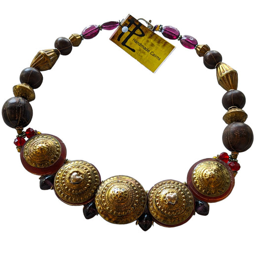 PAUL LESTER | 'Indian Bronze Disk Necklace' | Mixed media / epoxy resin