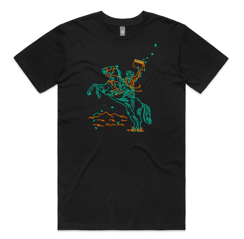 POLY GONE COWBOY | ‘Space Cowboy’ T-shirt | Black