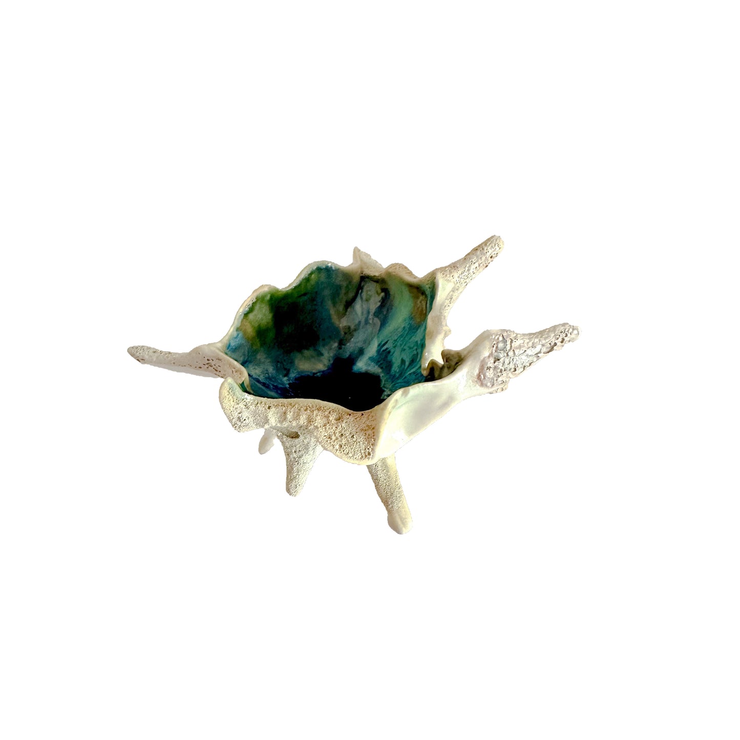 KIM NOLAN | '#10 Spikey Coral' | White clay / glaze / glass