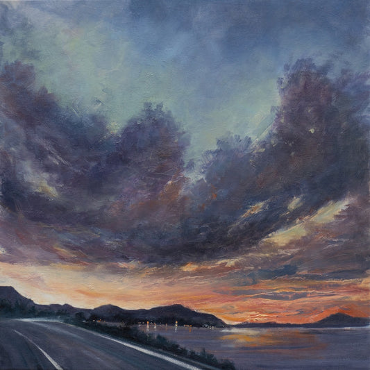 LOU DERRY | ‘Sunset Ride Home’ | Oil painting on canvas