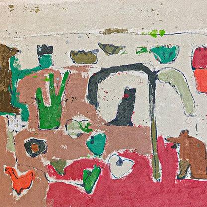 JULIE POULSEN | 'Tropical Garden Friends' | Acrylic + mixed media on canvas / stretched