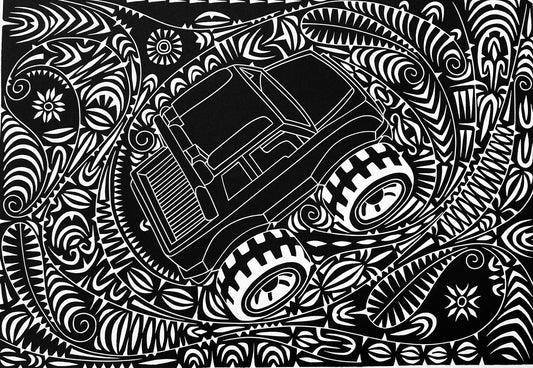 BRIAN ROBINSON | 'Tough and Rugged' | Linocut Print