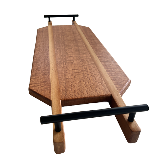 EARL HILL STUDIOS | ‘Silky Oak Board’ | Hand-made platter / black handles