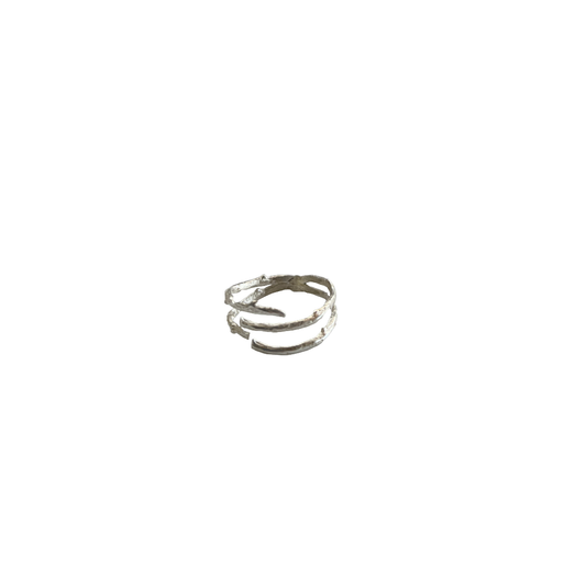 BREATH AND ESSENCE | ‘Double Feature Twig’ Ring | Sterling Silver