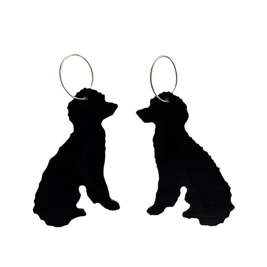 BARBARA DOVER | ‘Poodle earrings’ | Hand-cut vinyl records + sterling silver