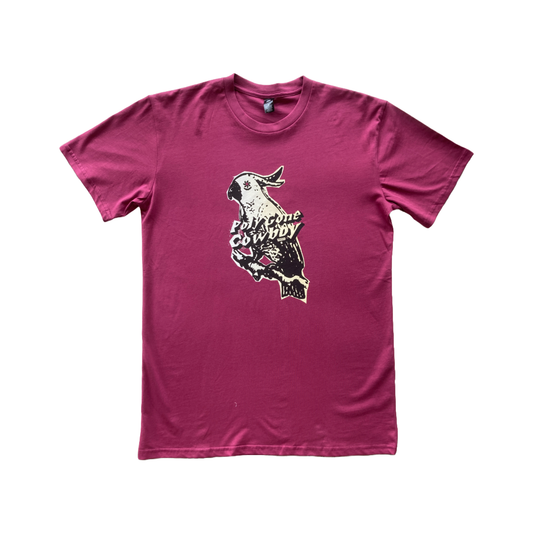 POLY GONE COWBOY | ‘Cockatoo’ T-shirt | Purple