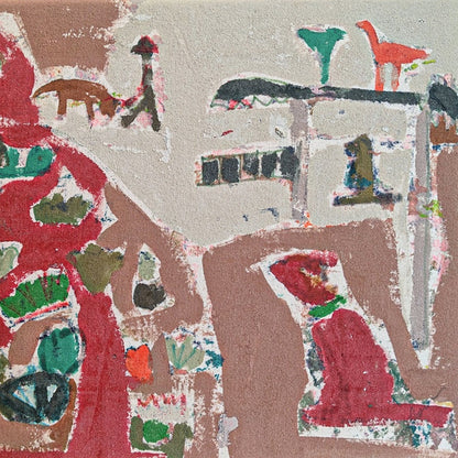 JULIE POULSEN | 'Warm Tropical Day' | Acrylic + mixed media on canvas / framed