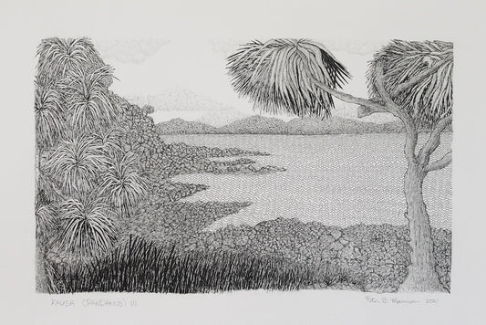 PETER B MORRISON | 'Kausa (Pandanus) III' Drawing | Pen and ink on archival paper