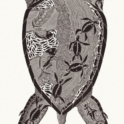 LAURIE NONA | 'Malungu Apaz Sager Gimiya' | Linocut print