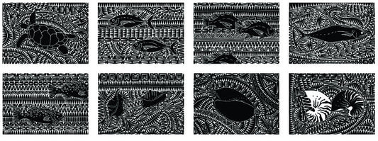 BRIAN ROBINSON | 'Malu Uruil' | 8 x linocut prints / boxed set