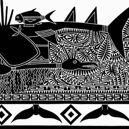 BRIAN ROBINSON | 'Ilan mask II' | Linocut print