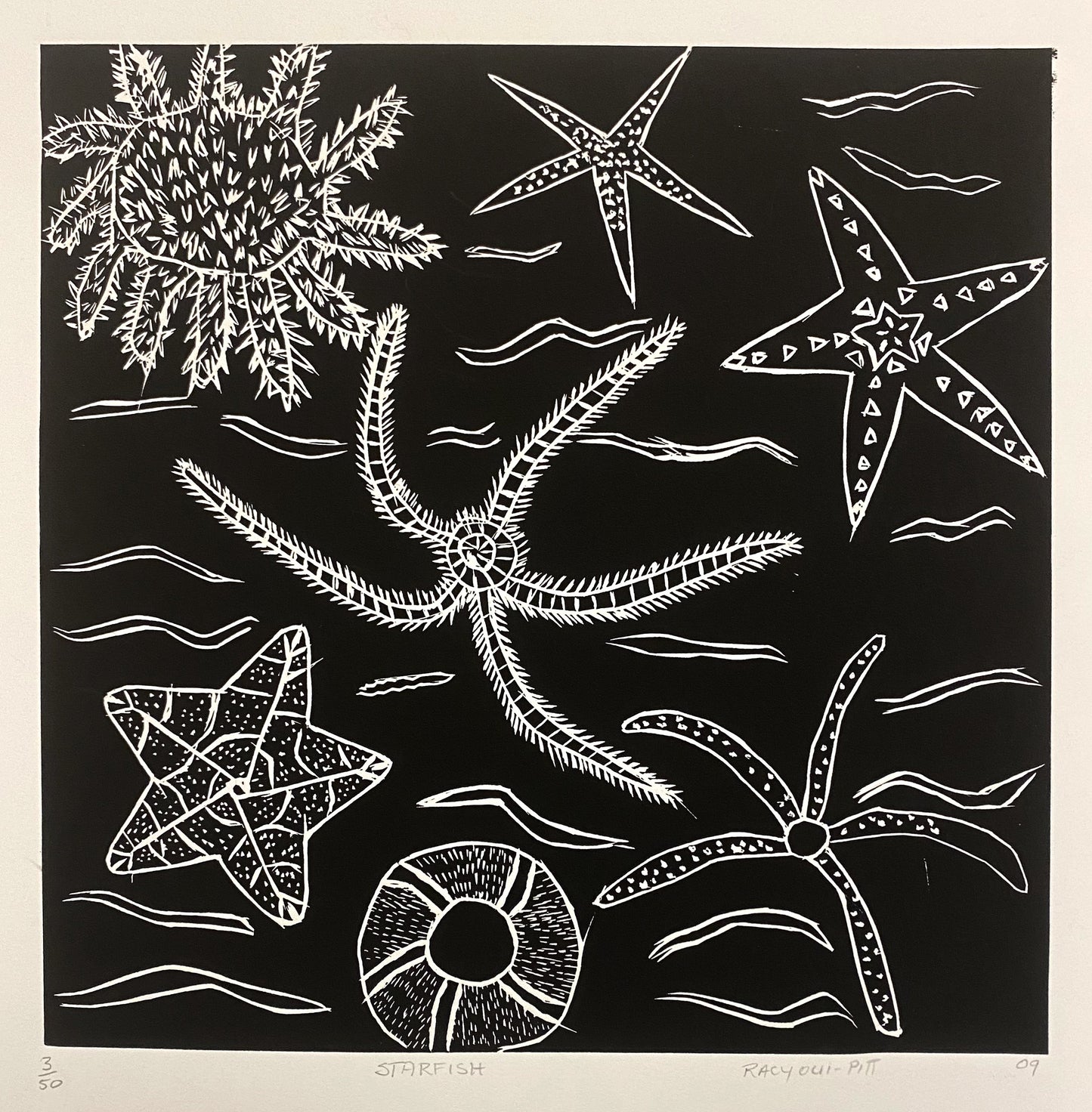 RACY OUI-PITT | 'Star Fish' Linocut Print |