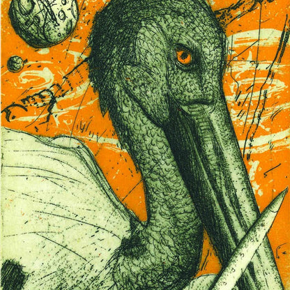 GEOFF DIXON | 'Jabiru in Space' | Etching